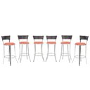 Ver imagem 1 de Kit Banqueta Bistro para Bar, Cozinha, Balcão em Alumínio e Fibra Tc Zanutto 6 Unidades Tabaco