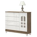 Ver imagem 5 de Berço Americano Lara e Cômoda Selena Branco Acetinado Amadeirado - Carolina