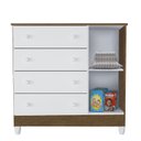 Ver imagem 6 de Berço Americano Lara e Cômoda Selena Branco Acetinado Amadeirado - Carolina