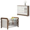 Berço Americano Lara e Cômoda Selena Branco Acetinado Amadeirado - Carolina - 1