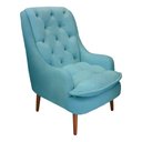 Ver imagem 1 de Poltrona Decorativa Lille Suede Azul Turquesa - Dominic Decor