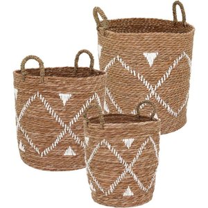 Cesta Fibra Natural 3pç