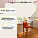 Ver imagem 6 de Kit 3 Banquetas Alta Cozinha Gourmet Conforto Suede:Suede Terracota