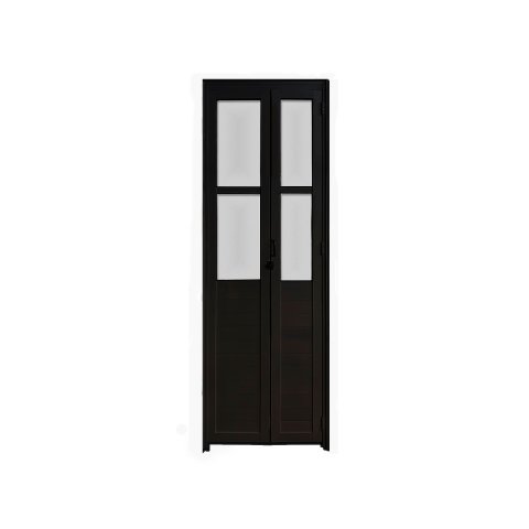Porta Camarão Lambril com Vidro Alumínio Preto 210x60 Lado Esquerdo
