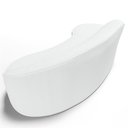 Ver imagem 6 de Sofá 3 Lugares Curvo Sala de Estar Living Firenze Direito D02 Corano Branco 210 cm C-12 - Lyam