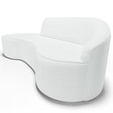 Ver imagem 7 de Sofá 3 Lugares Curvo Sala de Estar Living Firenze Direito D02 Corano Branco 210 cm C-12 - Lyam
