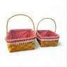 Kit 02 Cestas Retangulares Vermelhas - 31cm - 2