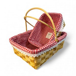 Kit 02 Cestas Retangulares Vermelhas - 31cm