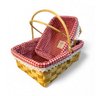Kit 02 Cestas Retangulares Vermelhas - 31cm - 1