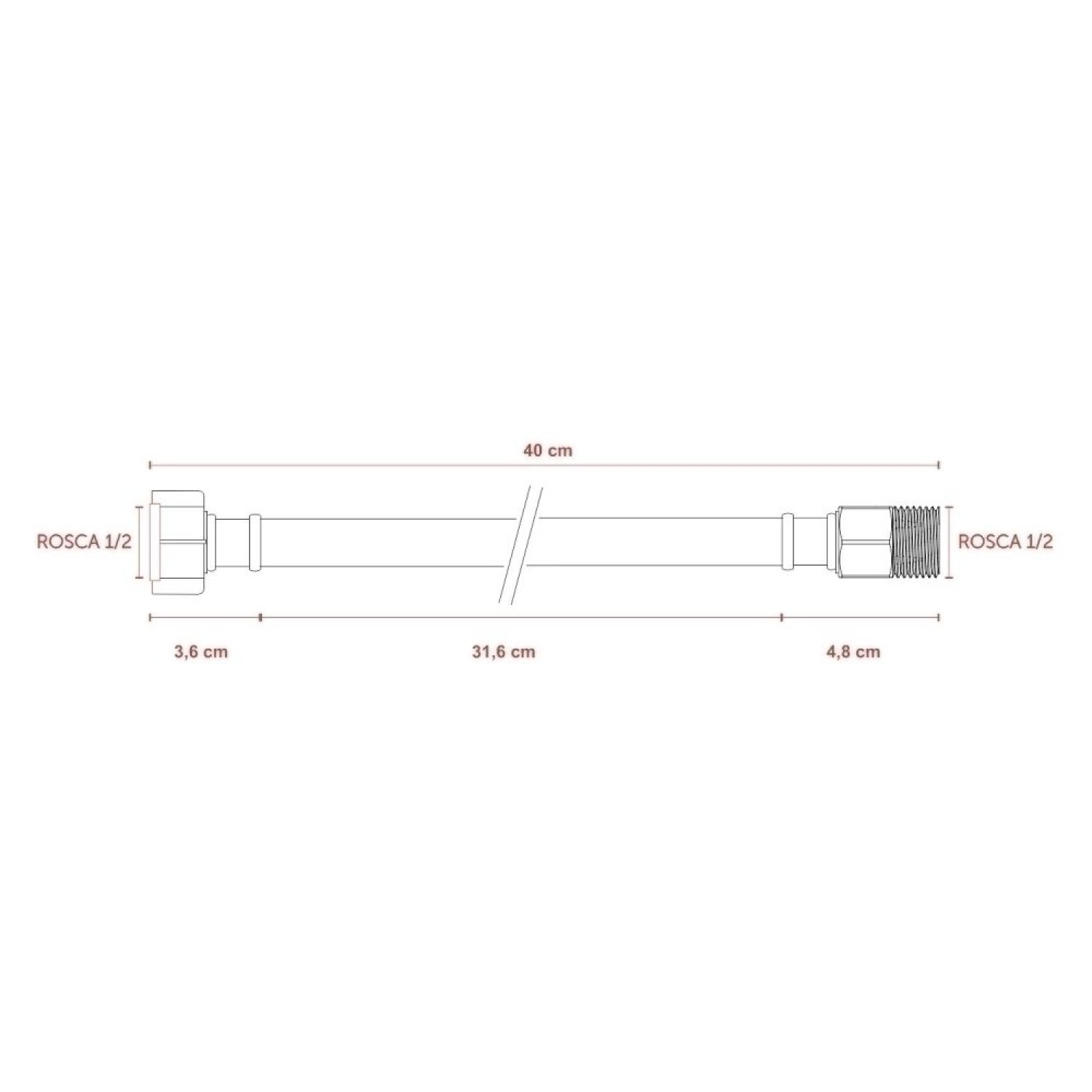 Kit Cuba Ro36 Cross com Torneira 1198 e Válvula Botão com Sifão e Flexível - 9