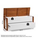 Ver imagem 3 de Baú Sapateira em Madeira Maciça e MDF Craft Branco/Garapa