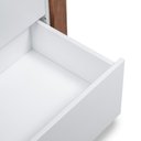 Ver imagem 6 de Baú Sapateira em Madeira Maciça e MDF Craft Branco/Garapa