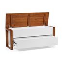 Ver imagem 4 de Baú Sapateira em Madeira Maciça e MDF Craft Branco/Garapa