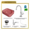 Kit Cuba Ro36 Cross com Torneira 1198 e Válvula Botão com Sifão e Flexível - 10