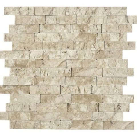 Mosaico Canjiquinha Travertino Bege - Kit de 10 Placas