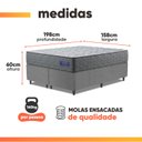 Ver imagem 4 de Cama Box Colchão Queen Molas Ensacadas Atlanta 158x198x60cm