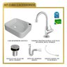 Kit Cuba Ro36 Cross com Torneira 1198 e Válvula Botão com Sifão e Flexível - 10