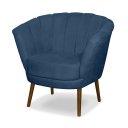 Ver imagem 4 de Kit 02 Poltrona Pétala Flor Decorativa Suede Azul Marinho