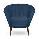 Ver imagem 6 de Kit 02 Poltrona Pétala Flor Decorativa Suede Azul Marinho