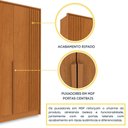 Ver imagem 3 de Roupeiro Guarani Ripado com Pés 6 Portas Tcil:cinamomo