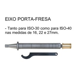 Eixo Porta-fresa para Fresadora Iso-40 - Encaixe de 27mm - Hidalgo - 5