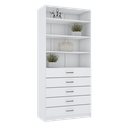 Ver imagem 1 de MÓDULO CLOSET GAVETEIRO PRATELEIRAS MDF A 2,00 M474.B (CASA) MUNDI MOVEIS