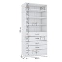 Ver imagem 2 de MÓDULO CLOSET GAVETEIRO PRATELEIRAS MDF A 2,00 M474.B (CASA) MUNDI MOVEIS