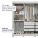 Ver imagem 7 de Guarda-Roupa Casal 8 Portas 6 Gavetas com Espelho e Pés MDF 236cm Serenata Branco