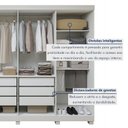 Ver mais imagens de Guarda-Roupa Casal 8 Portas 6 Gavetas com Espelho e Pés MDF 236cm Serenata Branco