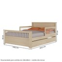 Ver imagem 3 de Guarda-Roupa Modulado e Bicama Casal Reversível Infantil Wave Casatema MadeiraOriginals Branco/Marrom