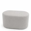 Ver imagem 2 de Puff Star Decorativo Bouclé Curvo para Sala e Recepção Luxo:Cinza/Bouclé