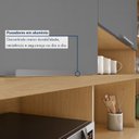 Ver imagem 7 de Armário de Cozinha 6 Portas 3 Gavetas 220cm 100% MDF Realeza Marrom/Carvalho/Titânio