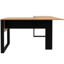 Ver imagem 5 de Mesa de Canto para Escritório em L Mdp Amêndoa/preto