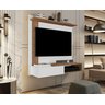 Painel Turquesa TV Até 32 Polegadas Branco / Freijó - Comprar Moveis em Casa - 1