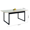 Mesa de Jantar Estilo Industrial Luxo Pés de Ferro Tampo em Mdf 160x80cm para Sala e Cozinha Área Go - 3