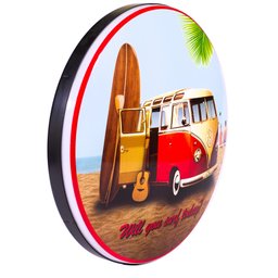 Luminoso de Parede Kombi C/prancha de Surf Retrô Vintage Bar, Garagem, Churrasqueira, Espaço Gourmet - 2