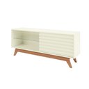 Ver imagem 5 de Rack para Tv até 55 Polegadas 1 Porta Retrô Off White/freijó - Dalla Costa