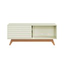 Ver imagem 2 de Rack para Tv até 55 Polegadas 1 Porta Retrô Off White/freijó - Dalla Costa