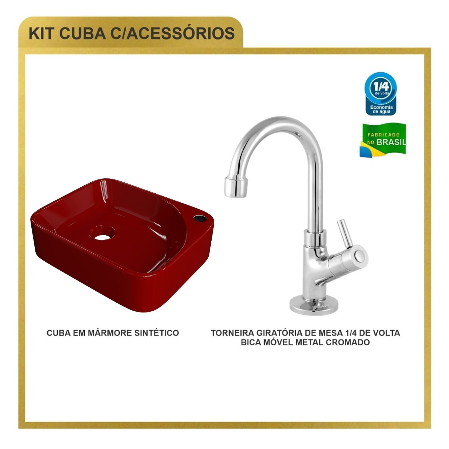 Kit Cuba Ro36 Cross com Torneira 1198 Metal - 7