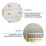 Quarto de Bebê com Guarda-Roupas 4 Portas Janeladas Cômoda e Berço 100% MDF Lana Espresso Móveis - 13