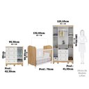 Ver imagem 4 de Quarto de Bebê Berço, Guarda Roupa e Cômoda com Janela 100% MDF Lana Espresso Móveis Branco/Amêndoa
