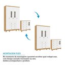 Ver imagem 6 de Quarto de Bebê com Guarda-Roupas 4 Portas Janeladas Cômoda e Berço 100% MDF Lana Espresso Móveis