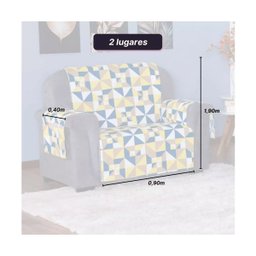 Kit Capa Protetora P/ Sofá 3 E 2 Lugares Tecido Repele Água - 3