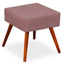 Ver imagem 1 de Puff Banqueta Decorativa com Pés Palito Lívia W01 Suede Rosê - Lyam Decor