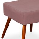 Ver imagem 3 de Puff Banqueta Decorativa com Pés Palito Lívia W01 Suede Rosê - Lyam Decor