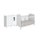 Ver imagem 4 de Quarto de Bebê Cômoda com 1 Porta Janelada e Berço com Rodízios 100% Mdf Lana Espresso Móveis
