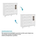 Ver imagem 7 de Quarto de Bebê Cômoda com 1 Porta Janelada e Berço com Rodízios 100% Mdf Lana Espresso Móveis