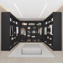 Ver imagem 2 de Guarda Roupa Closet Triplo Nt6060 Mdf Preto Tx Amoudi Móveis