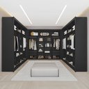 Ver imagem 1 de Guarda Roupa Closet Triplo Nt6060 Mdf Preto Tx Amoudi Móveis