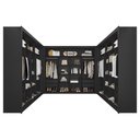 Ver imagem 2 de Guarda Roupa Closet Triplo Nt6060 Mdf Preto Tx Amoudi Móveis